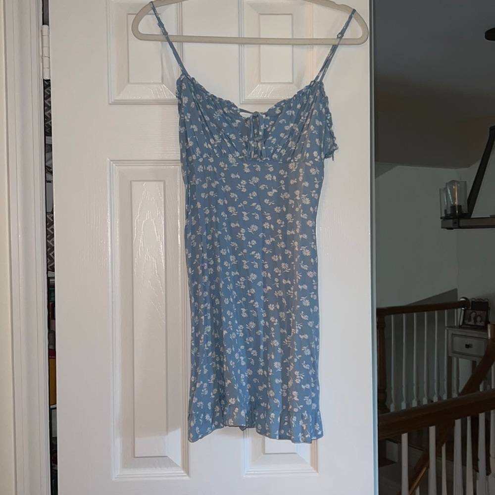 Blue floral sundress from PacSun.